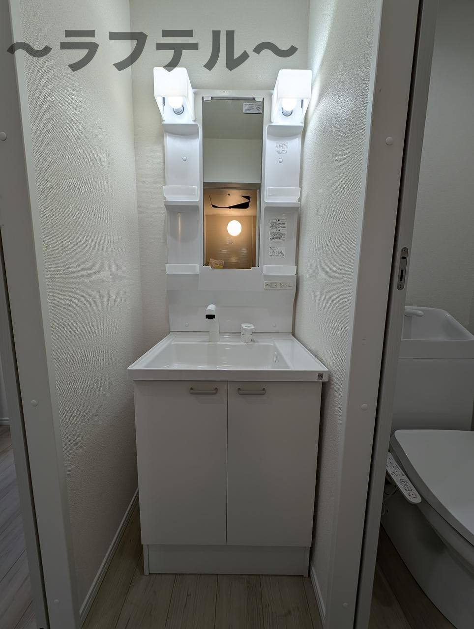 (仮)所沢市向陽町アパートの洗面所|同メーカー施工　別部屋イメージ写真