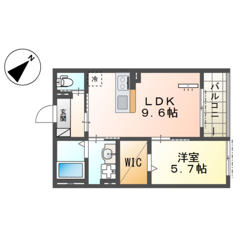 所沢市緑町４丁目のアパートの間取り