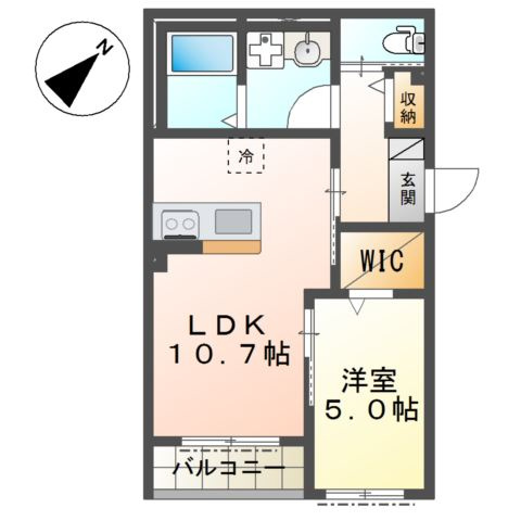 所沢市緑町４丁目のアパートの間取り