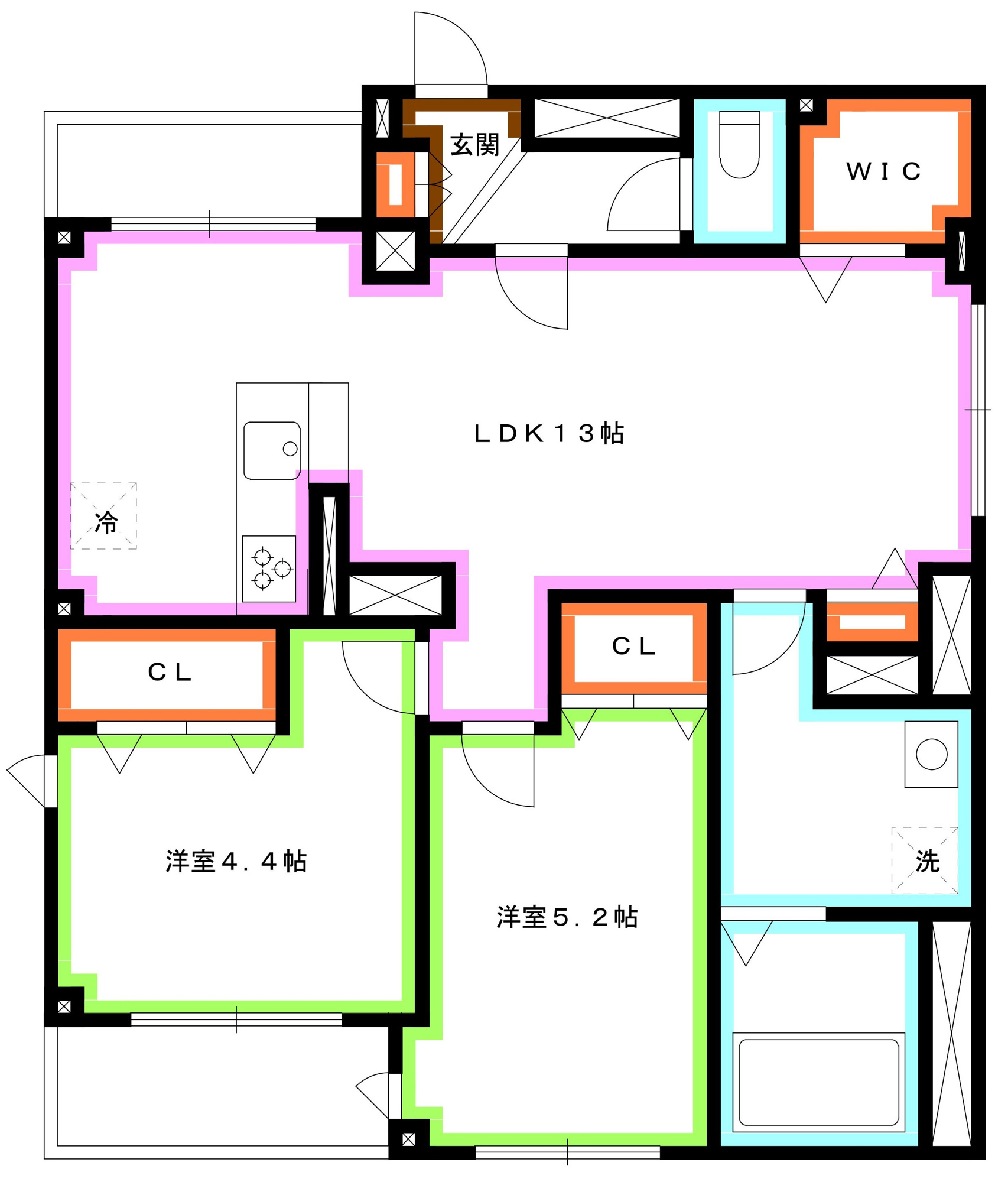 練馬区関町南４丁目の賃貸マンションの間取り