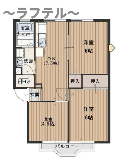 サンハイツムカイBの間取り