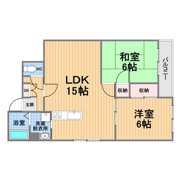 甲子園第2松並ハイツの間取り
