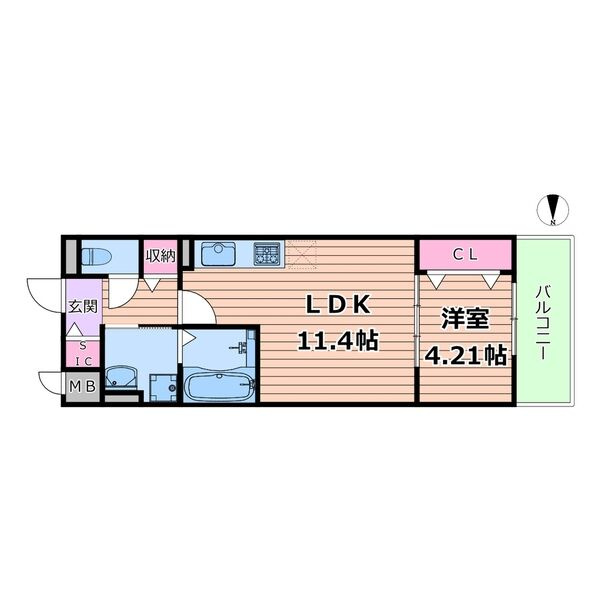 AI-Maison 田辺/昭和町の間取り