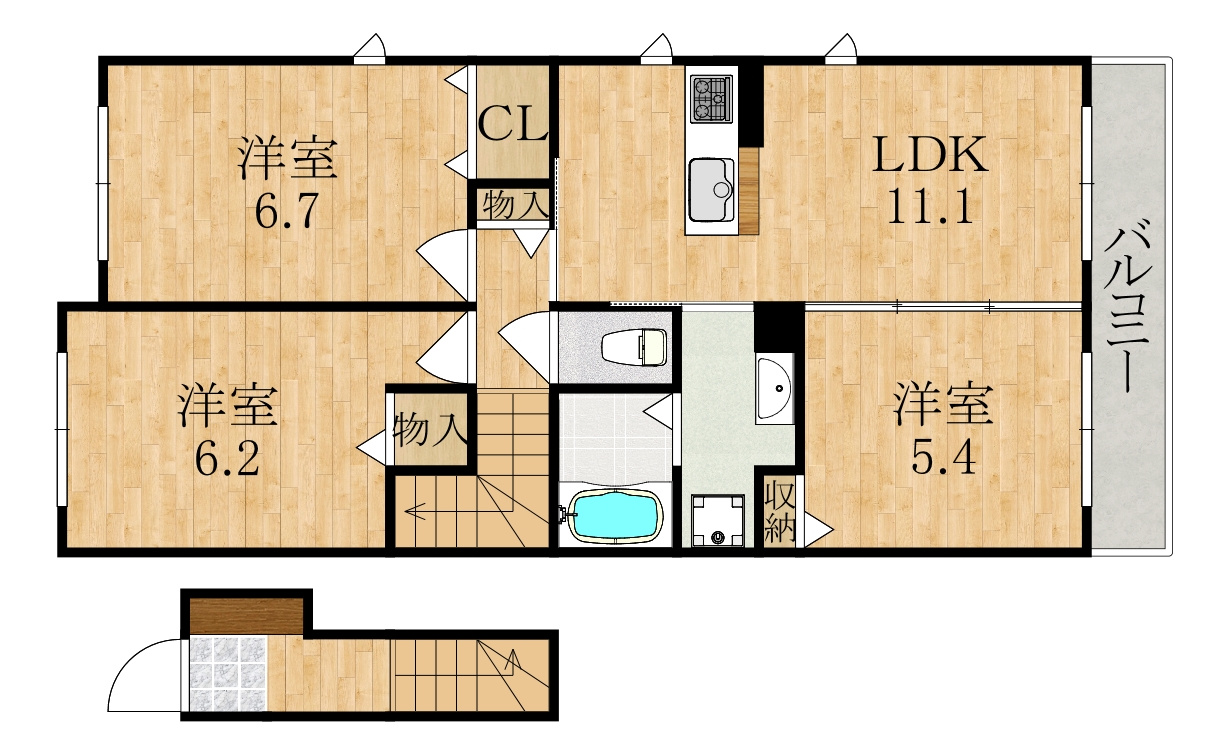 V-Place学園前Ⅱの間取り