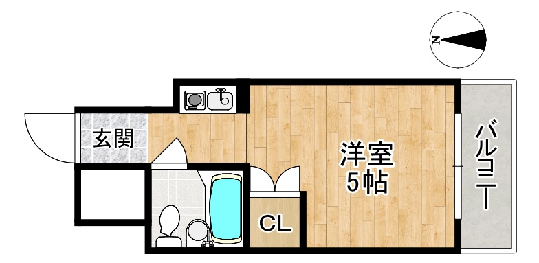 若草女子学生ハイツの間取り