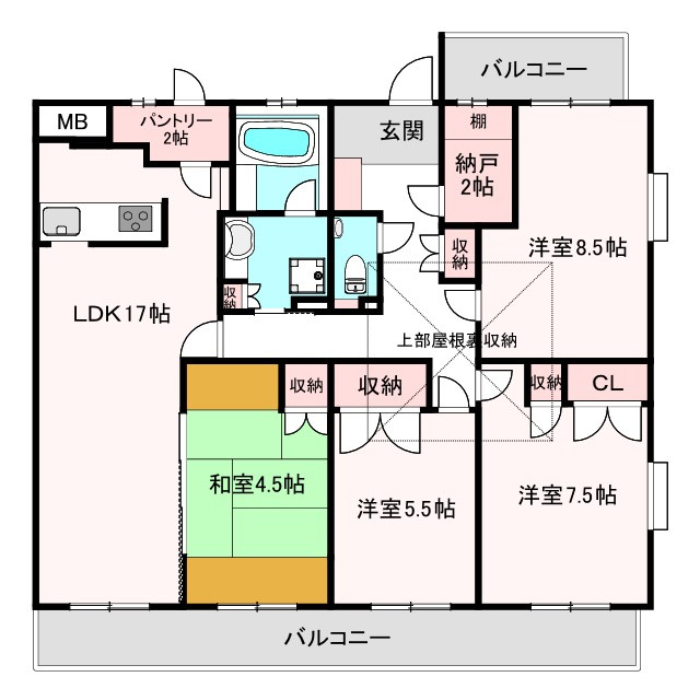マジョール松崎町の間取り