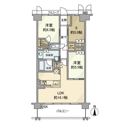 ローレルコート奈良三条宮前町の間取り