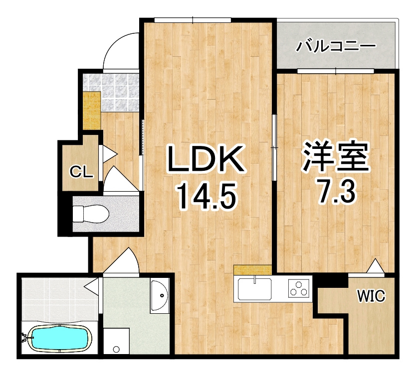 橿原市高殿町のアパートの間取り