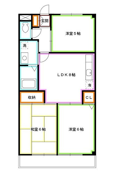練馬区関町南１丁目の賃貸マンションの間取り