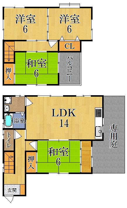 今井邸１号棟の間取り