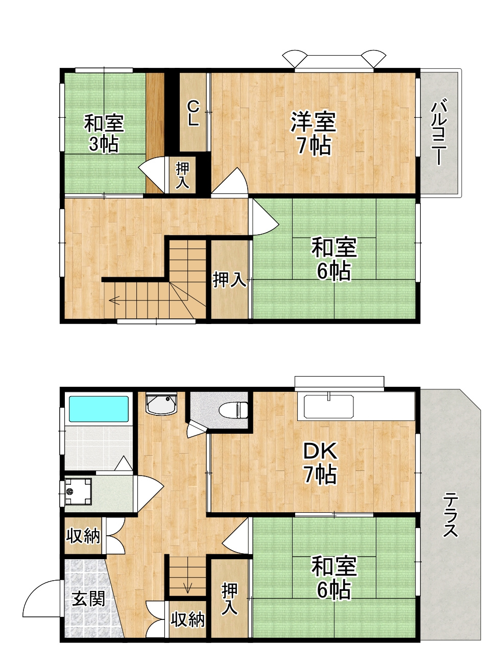 あかつき戸建ての間取り