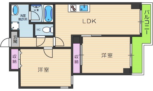 LakiaMaison帝塚山西の間取り
