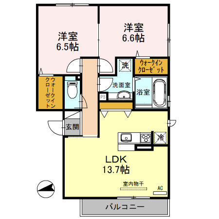 ソレーユ　司の間取り
