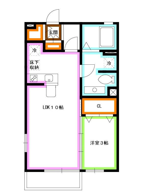三鷹市牟礼４丁目のアパートの間取り