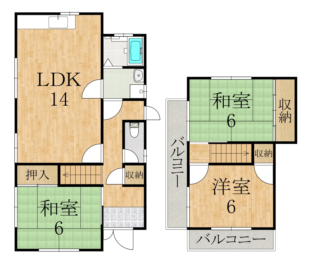 大淀町大字桧垣本戸建の間取り