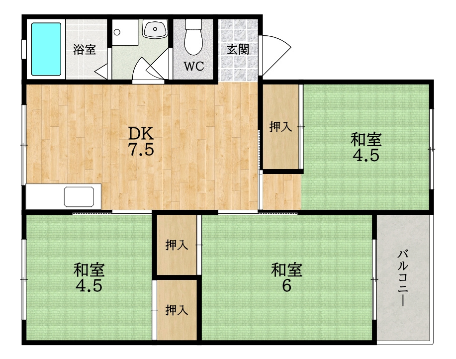 本多マンションの間取り