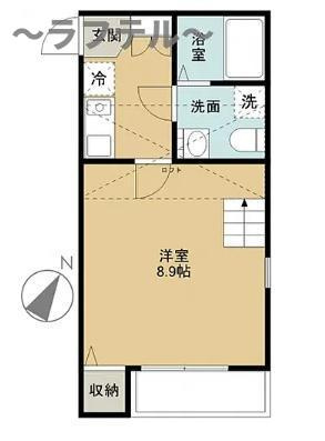 所沢市御幸町のアパートの間取り