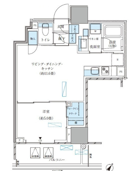 パークアクシス五反田スカイタワーの間取り