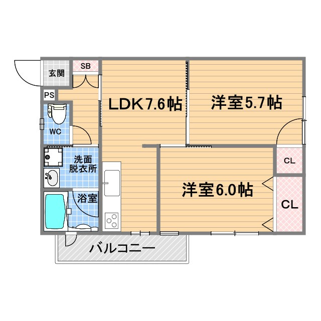 YAO.RE甲子園の間取り
