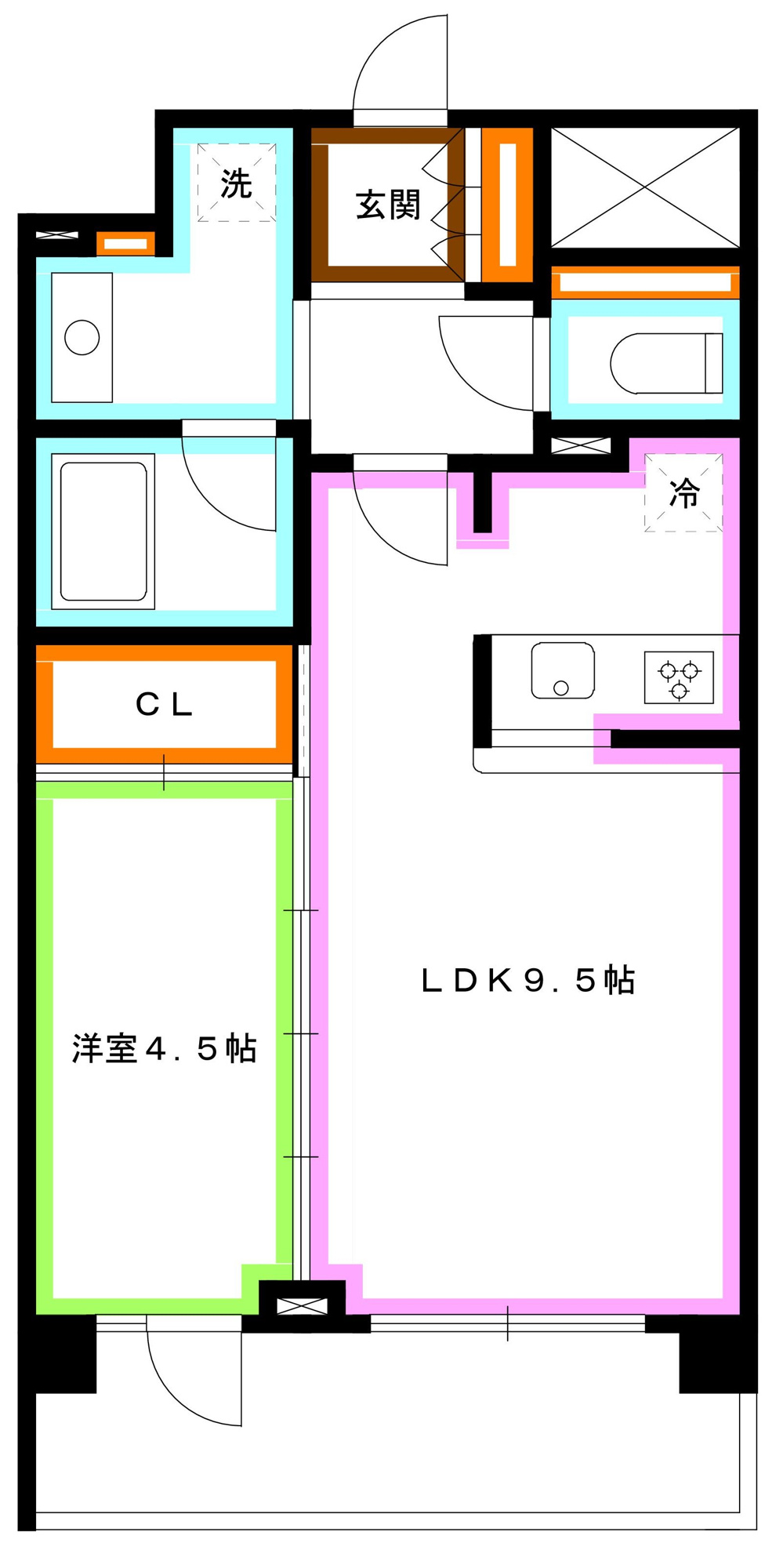 杉並区西荻北２丁目の賃貸マンションの間取り