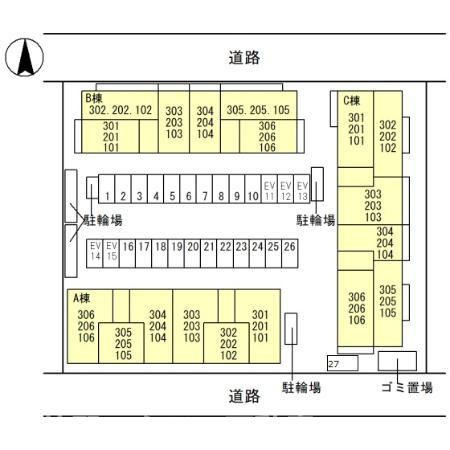 Sinfaria YUZATO　A棟の区画図