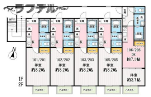 キャメル西所沢プレミアの区画図