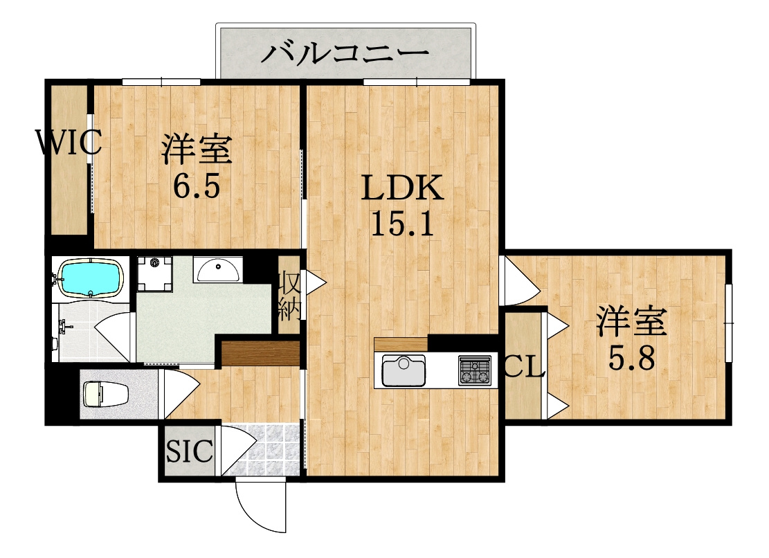 セントリビエレジデンス学園前の間取り