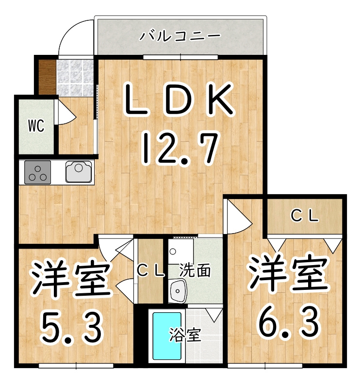 アルティ逢坂Ａの間取り