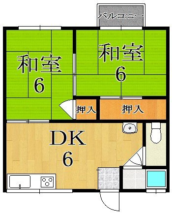 ＹＭハイツＡ・Ｂ棟の間取り