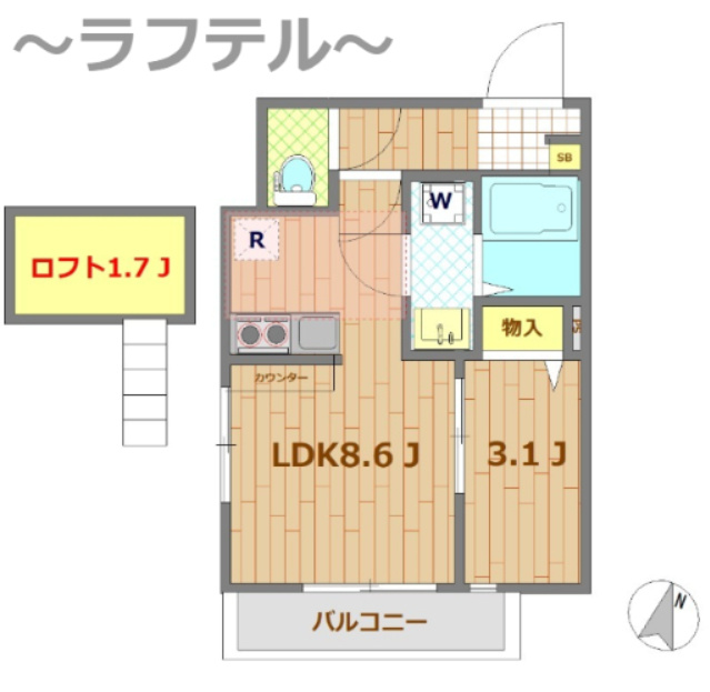 Aimer所沢の間取り|1