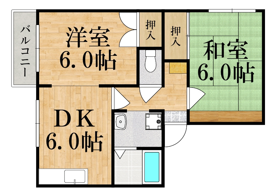 ファミール若草の間取り