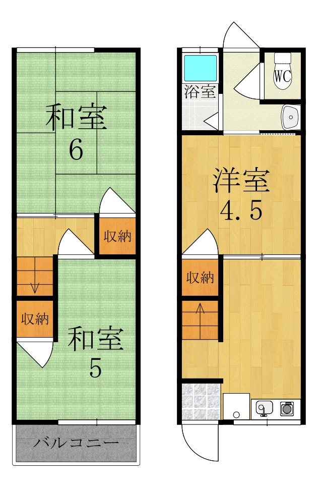 三条三和ハイツの間取り