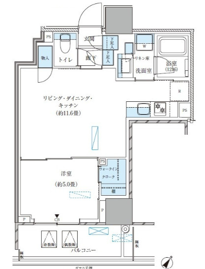 パークアクシス五反田スカイタワーの間取り
