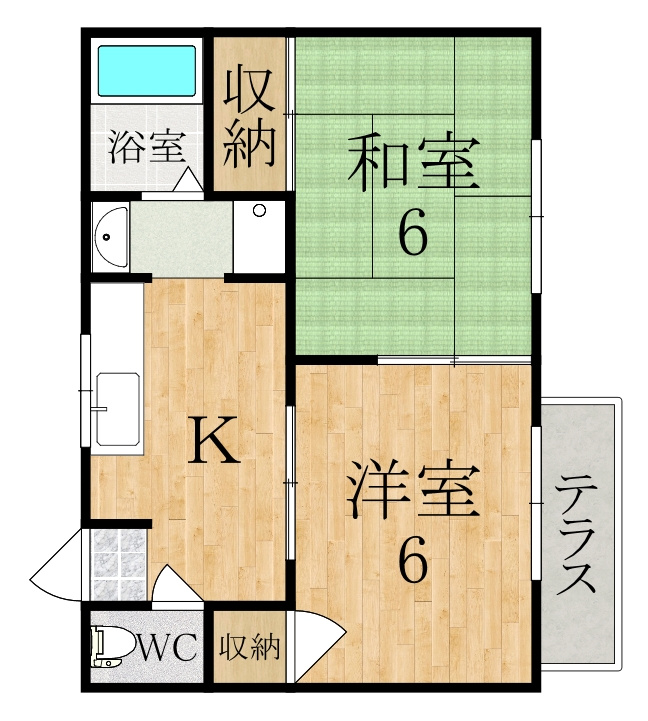 コーポnamo Aの間取り