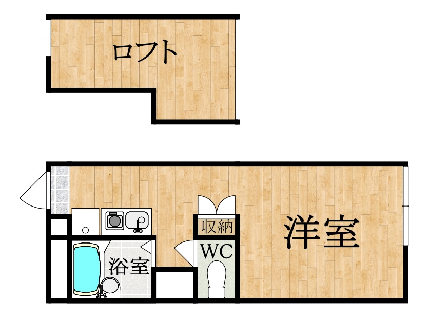 レオパレストミタⅡの間取り