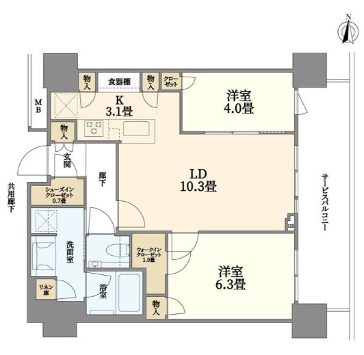 THE　YOKOHAMA　FRONT　TOWERの間取り