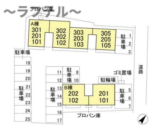 ブラウフォーゲルAの区画図