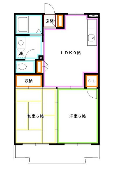 武蔵野市緑町２丁目の賃貸マンションの間取り