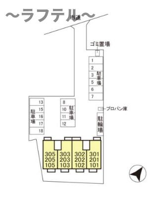 シャトレー明神の区画図