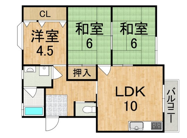 竜田マンションの間取り