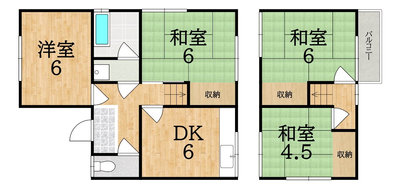 額田部北町戸建の間取り