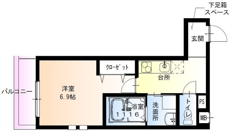 フジパレス平野郷Ⅰ番館の間取り
