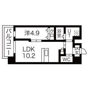 シャルールメゾン桃谷の間取り