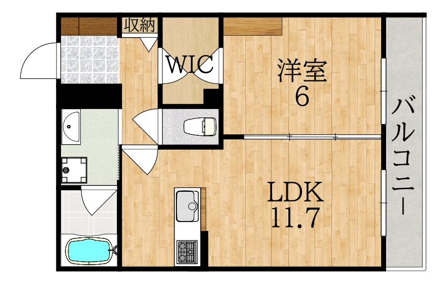 エクラージュあやめ池の間取り