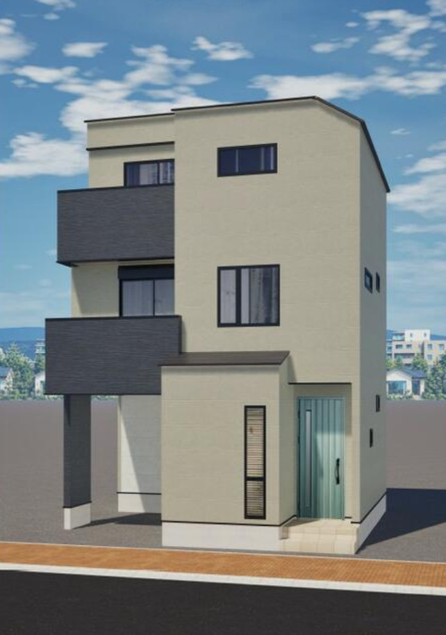 横浜市金沢区西柴1丁目 新築戸建て【仲介手数料無料】の外観パース