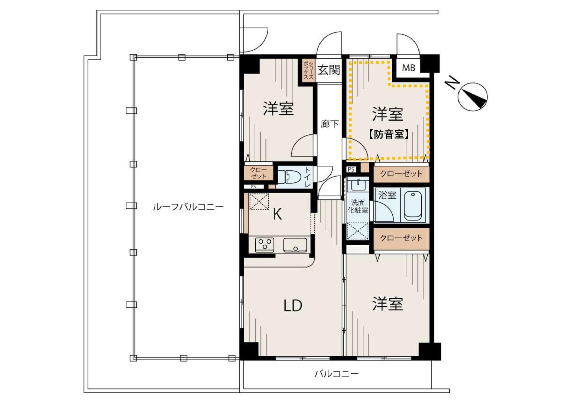 丸善中浦和ダイヤモンドマンションの間取り