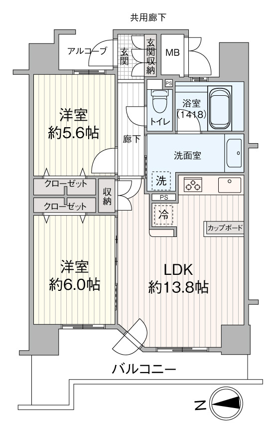 D’グラフォート長町の居間・リビング