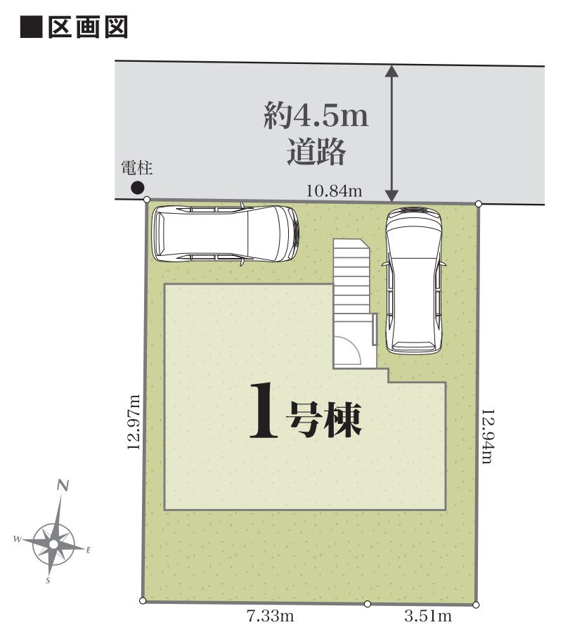 横浜市保土ヶ谷区境木本町 新築戸建て【仲介手数料無料】カースペース2台の区画図