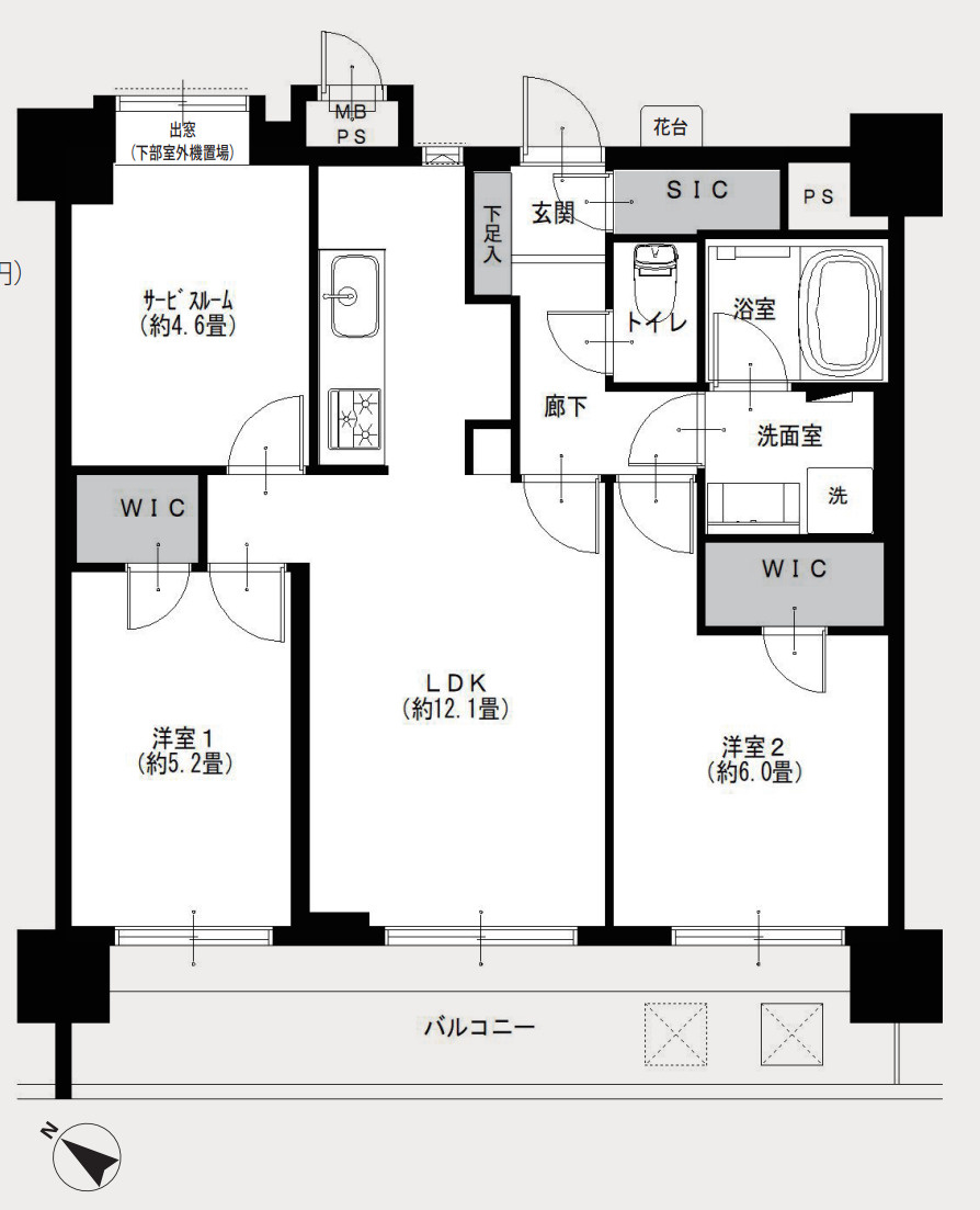 日神パレステージ横浜第2【仲介手数料無料】の間取り