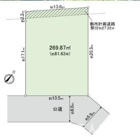 藤沢市片瀬山2丁目　土地の土地図